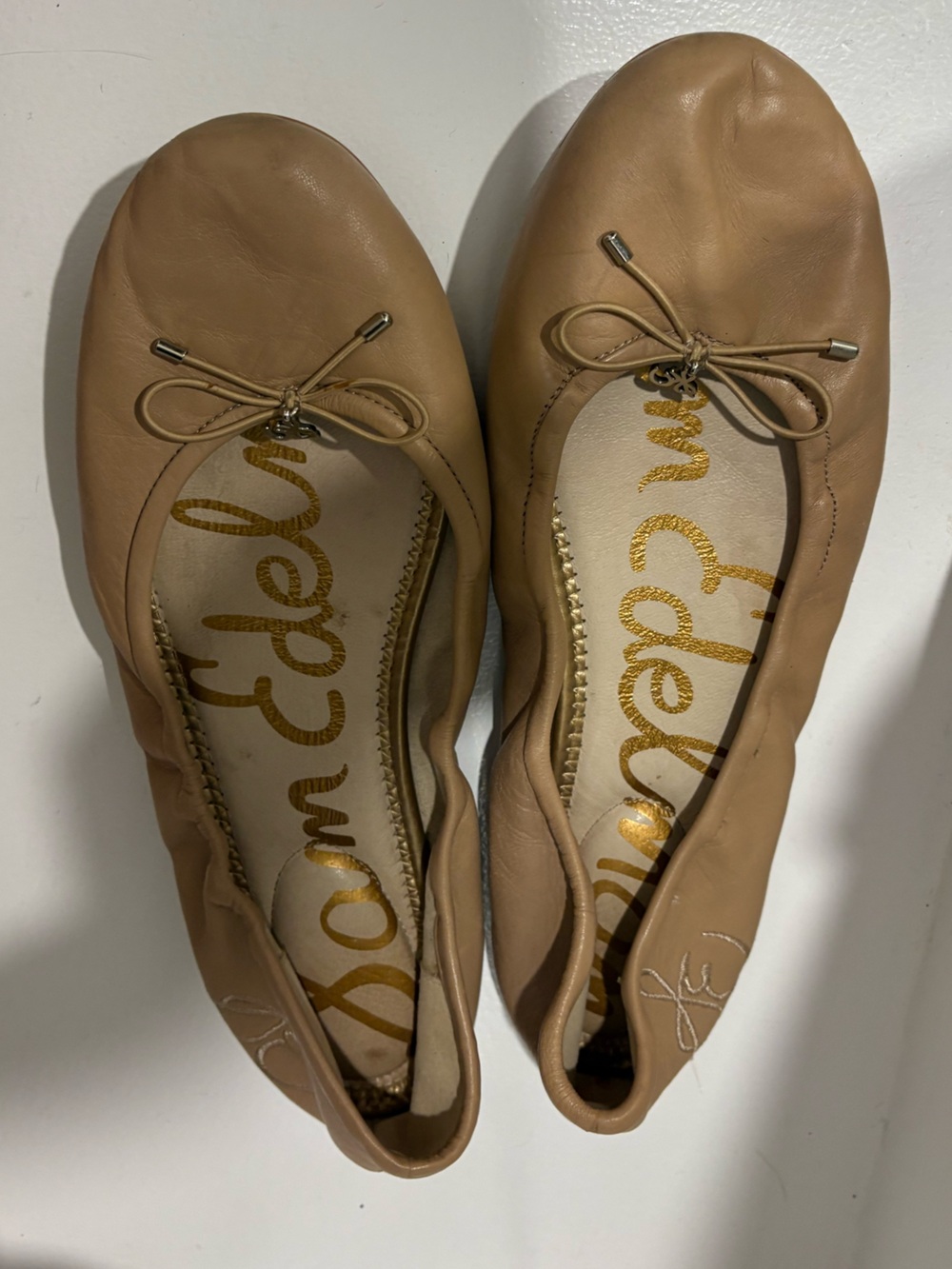 Sam Edelman Tan Leather Felicia Ballet Flats